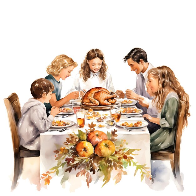 Uśmiechnięta rodzina przy stole